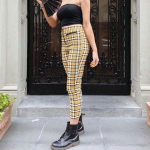 Urban Outfitters yellow plaid pants